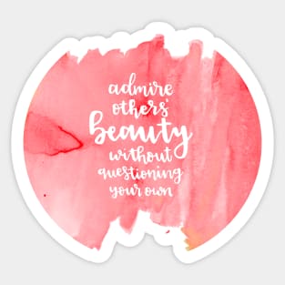 Admire others' beauty Sticker